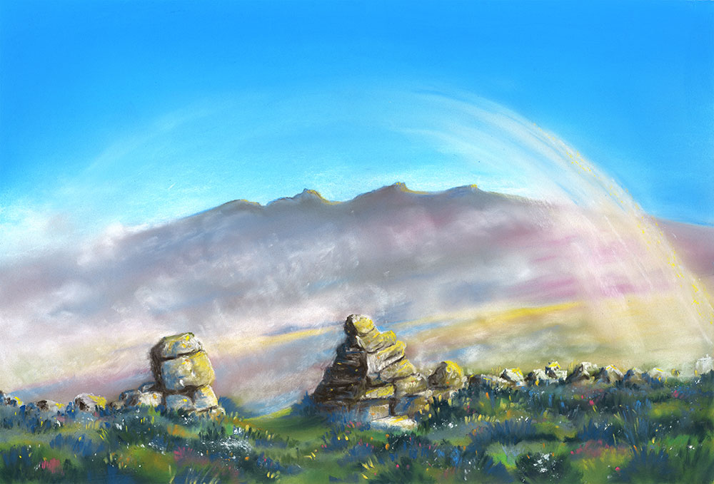 Hookney Tor from Grimspound Hookney Tor from Grimspound by Heather Stone